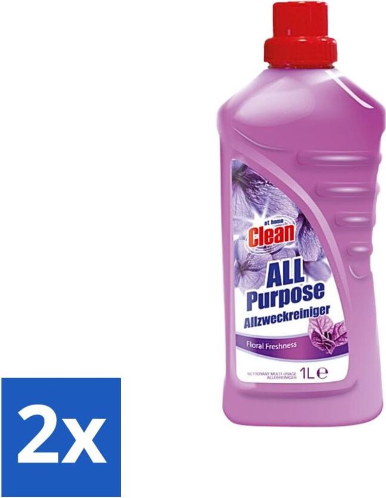 At Home - Clean - Allzweckreiniger - Blumig - Erfrischend - 1 L - Vorteilspack - 2 Stücke