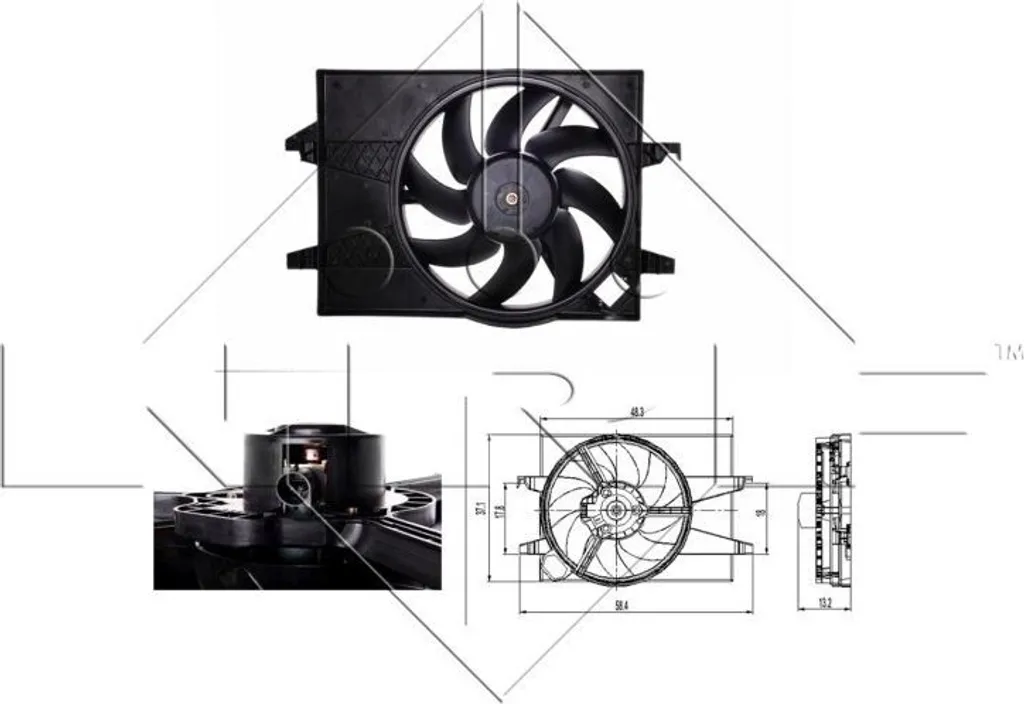 Ventilateur moteur pour Ford Fiesta V et Fusion - Refroidissement NRF