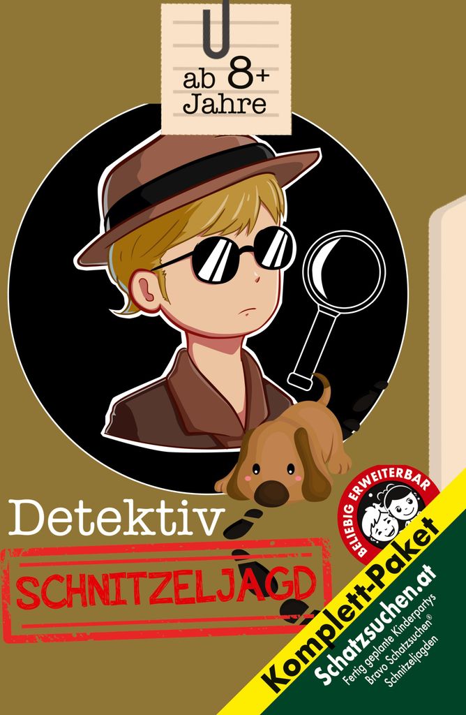 Schnitzeljagd Detektiv Kindergeburtstag ab 8 Jahre (Grundschüler)