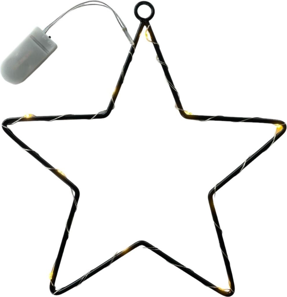 LED-STERN, Metallstern, Weihnachtsdeko SCHWARZ Ø 25cm Produktbild 