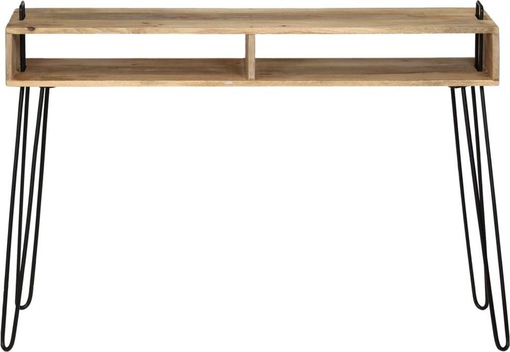 vidaXL Konsolentisch Mangoholz Massiv 115 x 35 x 76 cm
