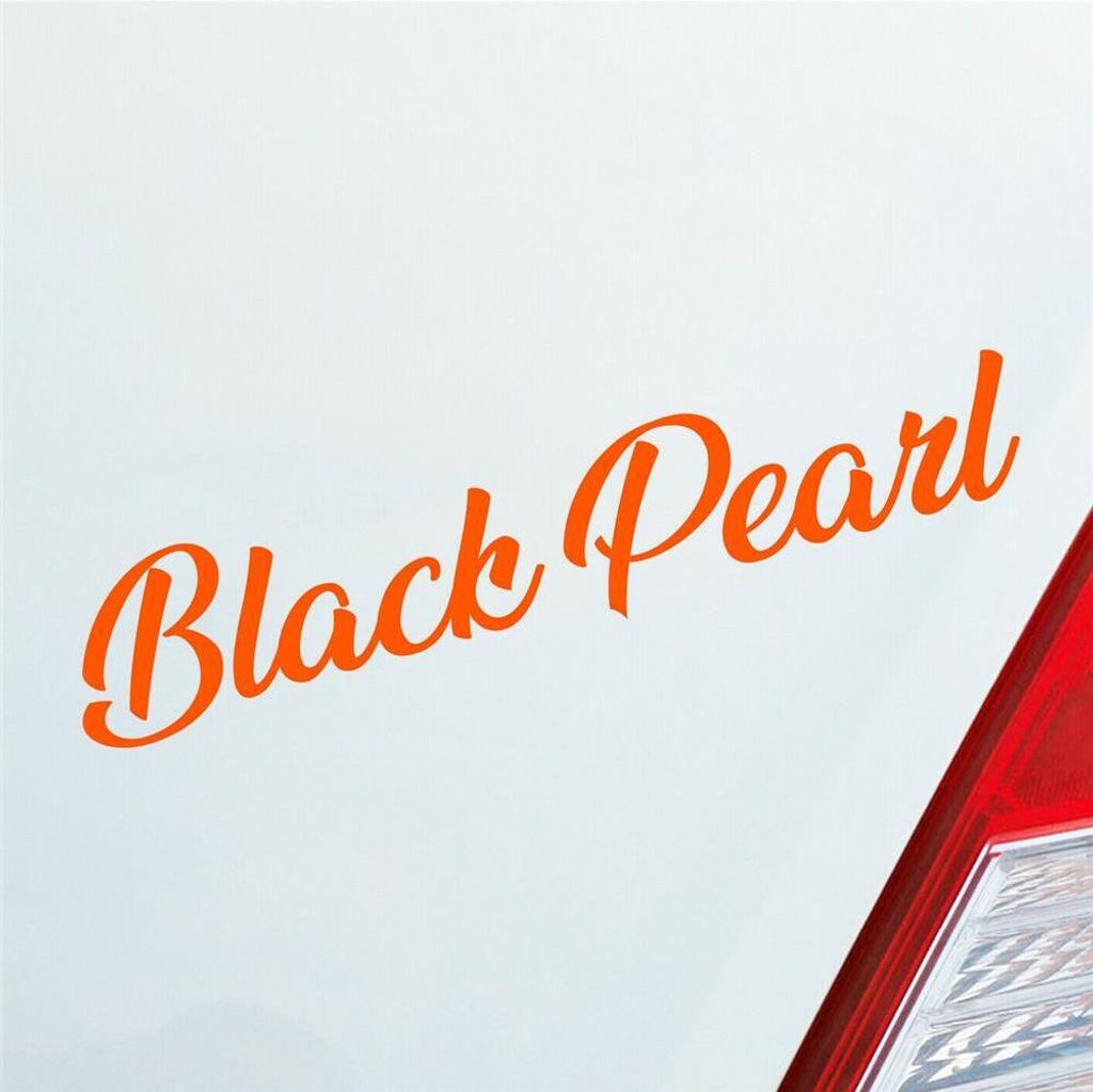 Auto Aufkleber Black Pearl Zubehör passend für Karibik Piraten 19x4 cm Orange Sticker Heckscheibenaufkleber