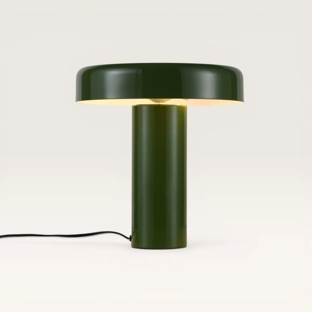 Éclairage Doux avec la Lampe Champignon Verte LUSENZ Arcene Anti-Éclat