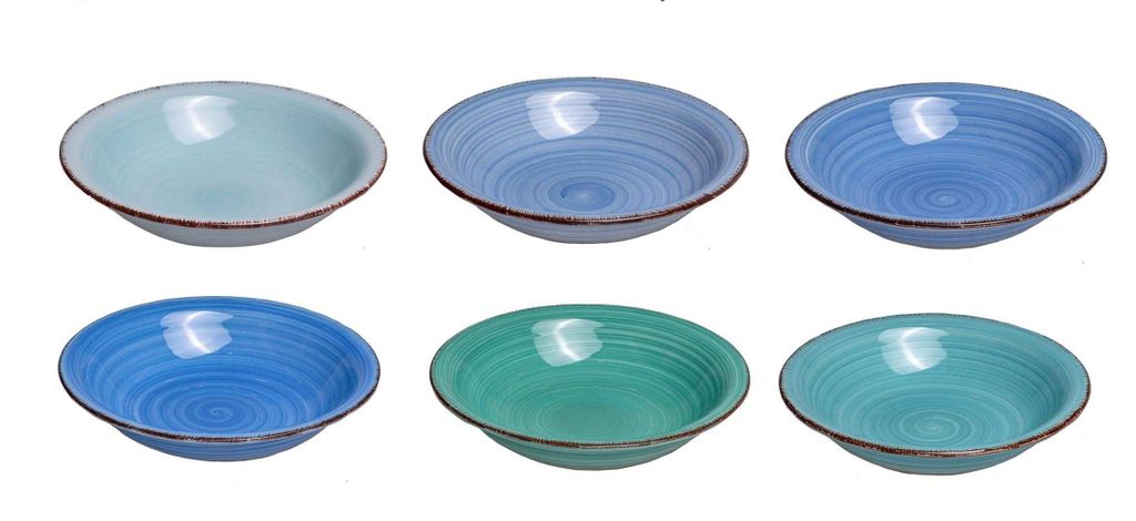 Tiefe Teller Studio Tavola Ocean Blue - ø 21 cm - 6 stücke Produktbild 