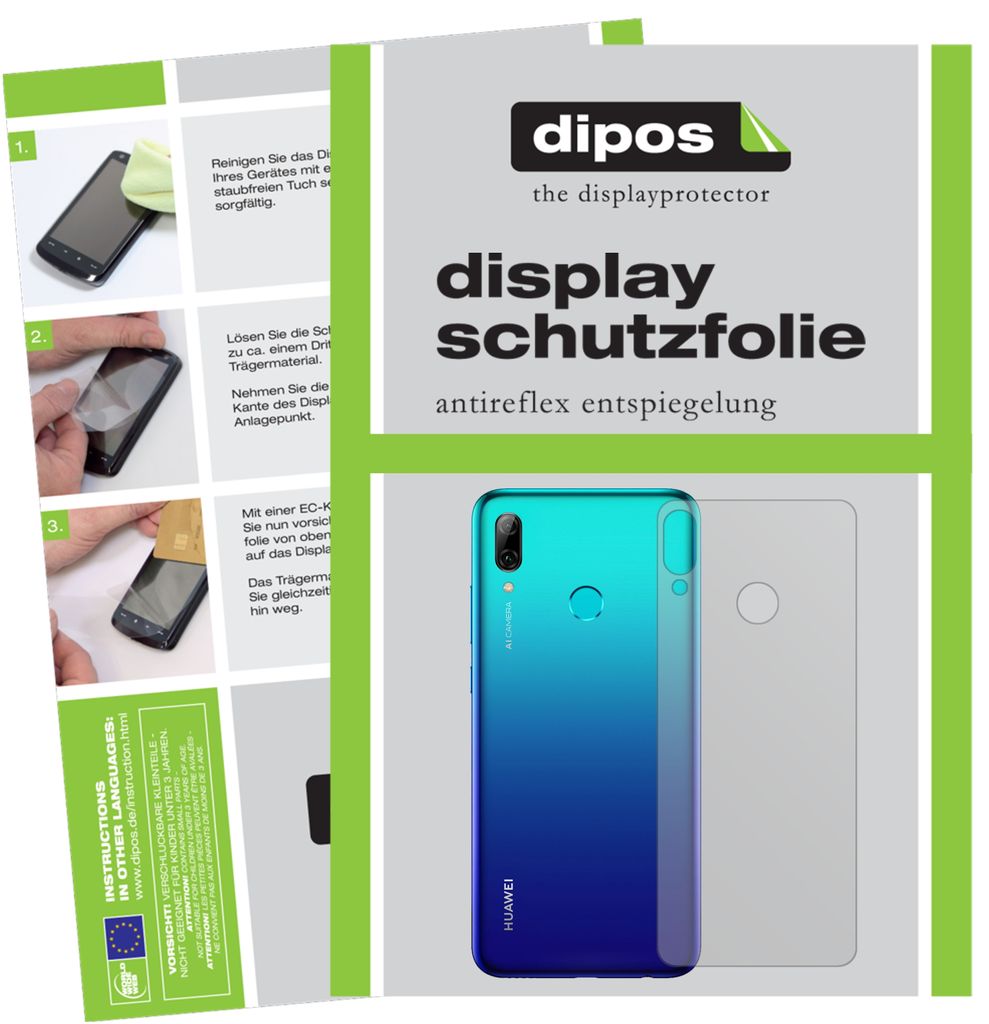 1x Schutzfolie für Huawei Enjoy 9S Rückseite matt Displayschutzfolie Folie Display Schutz dipos