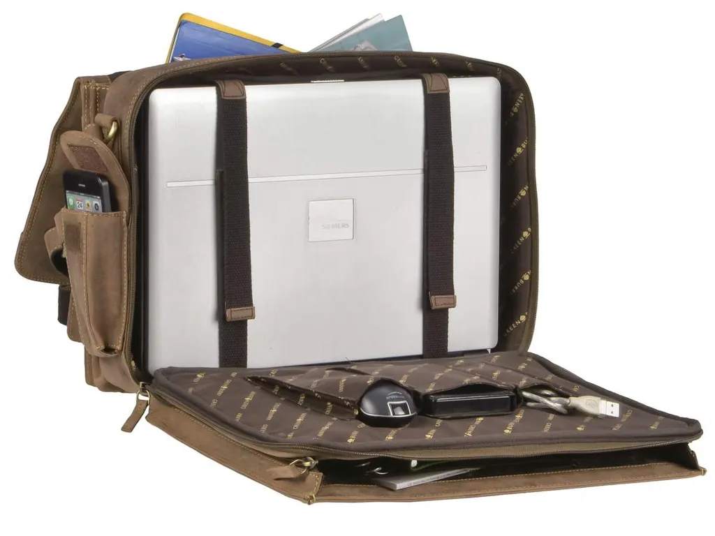Porte-documents Business Marron Idéal pour Ordinateur et Dossiers A4 - 14