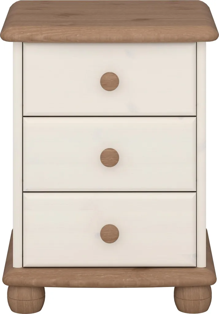 Table de nuit Max marron et blanc pour optimiser le rangement de chambre