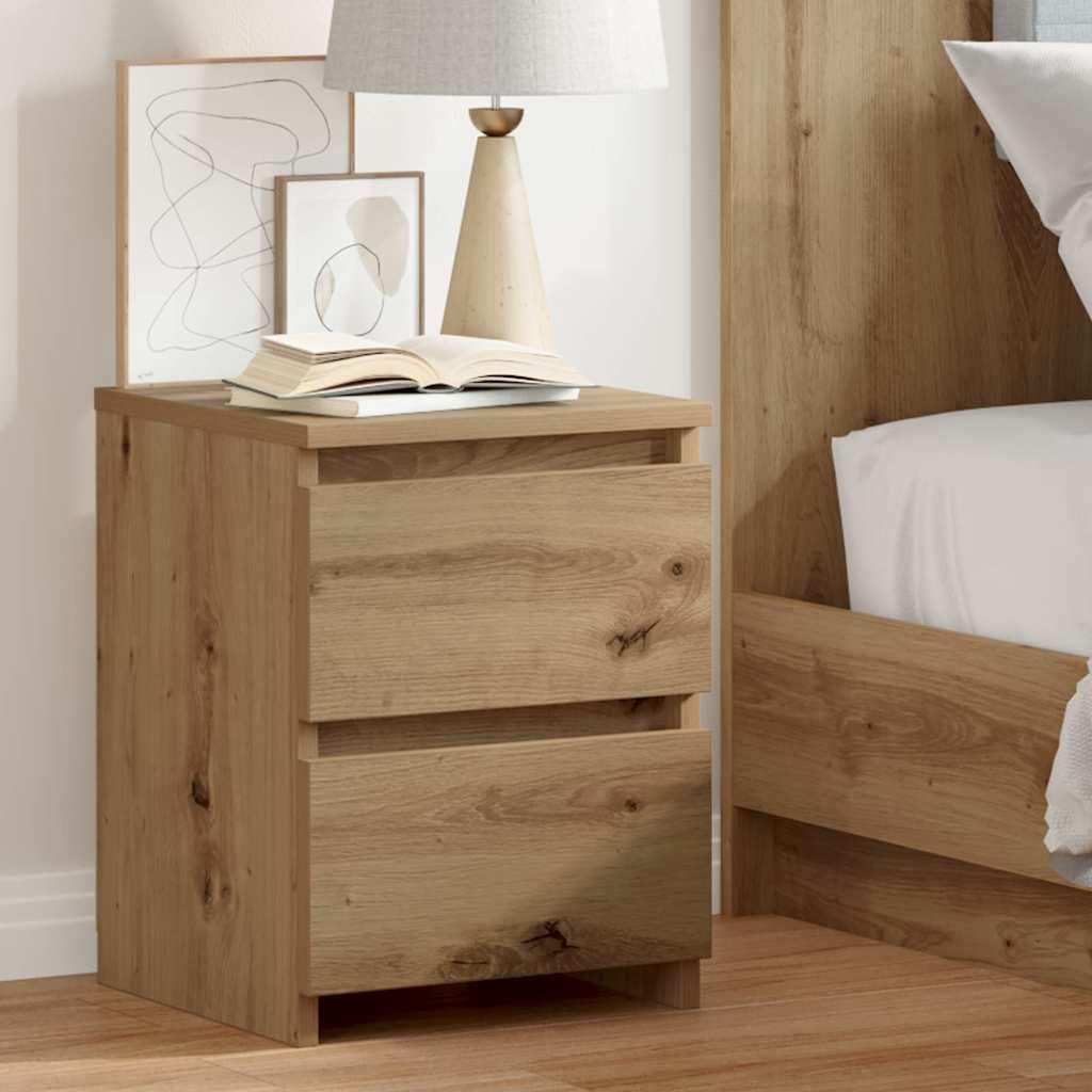 vidaXL Comodino rovere Artisan 30x30x40 cm materiale a base Immagine del prodotto 
