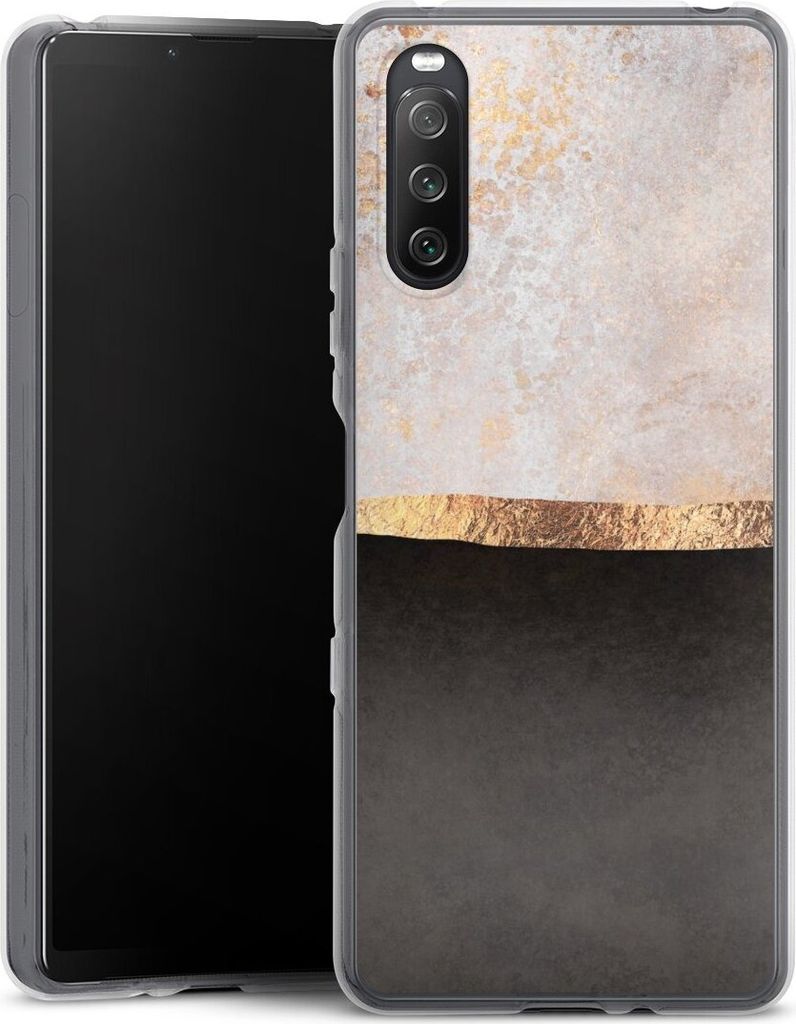 DeinDesign Handyhülle für Sony Xperia 10 III Silikon Hülle Case Smartphone Schutzhülle Abstrakt Black & White Trends