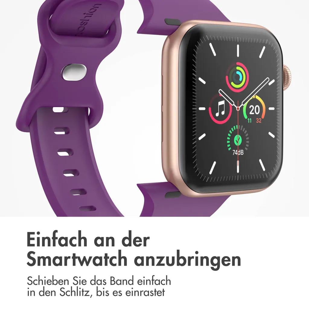 Watch SE - 40 mm, Watch SE 2023 - 40 mm, Watch SE 2022 - 40 mm, Watch 9 - 41 mm, Watch 8 - 41 mm, Watch 7 - 41 mm, Watch 6 - 40 mm, Watch 5 - 40 mm, Watch 4 - 40 mm, Watch 41 mm, Watch 40 mm, Watch 3 - 38 mm, Watch 38 mm, Watch 2 - 38 mm, Watch 1 - 38 mm, Watch 10 - 42 mm Cinturino: imoshion Silikonband 2.0 - 5