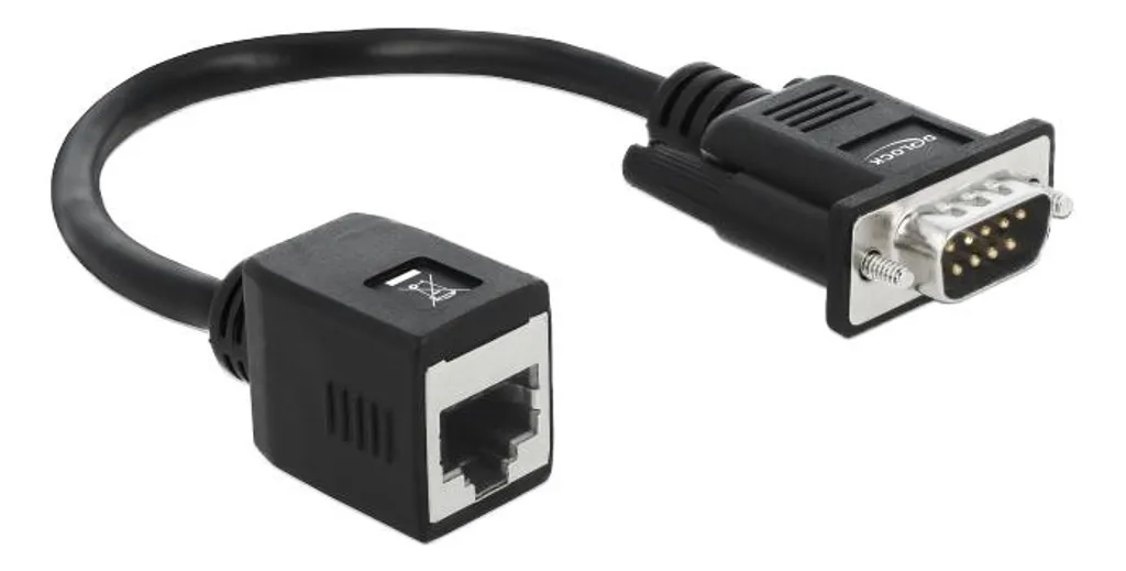 DELOCK Seriell RS-232/422/485 Adapter DB9 Stecker zu RJ45 Bu