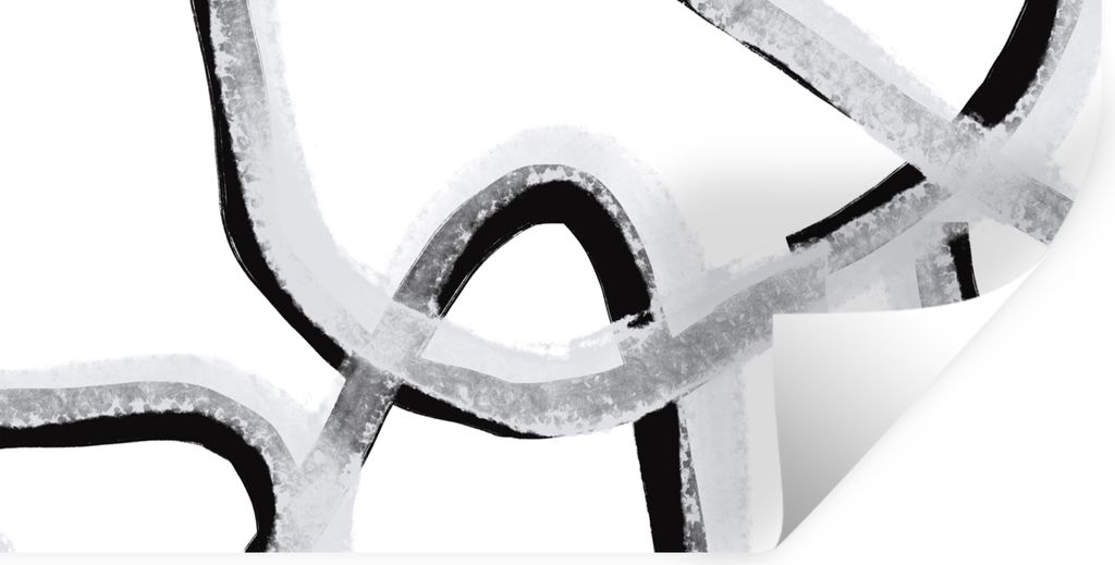 MuchoWow Wandtattoo Wandsticker Wandaufkleber Linie - Minimalismus - Gestaltung 160x80 cm Selbstklebend und Repositionierbar - Sticker - Dekorfolie