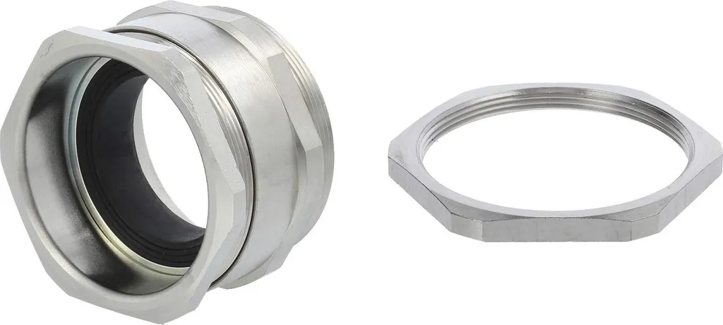 Raccord WISKA DIN M63x1,5 avec contre-écrou et joint à encoche laiton