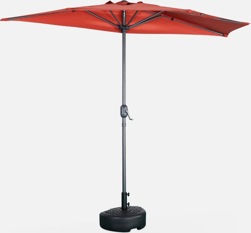 Mezzo ombrellone rotondo, Ø2,5m, Terracotta Immagine del prodotto 