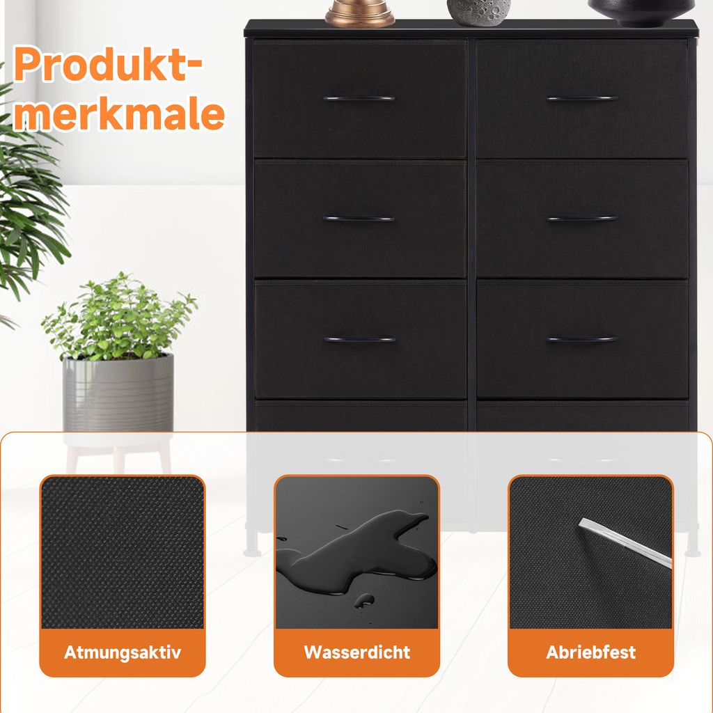 Schubkastenkommode Kommode Stoff 8 Schubladen | Kaufland.de
