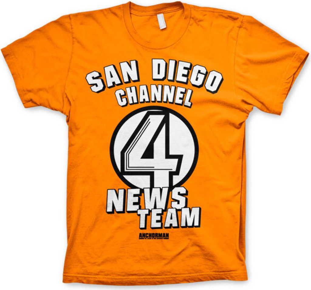 San Diego Channel 4 T-Shirt - Small - Orange
