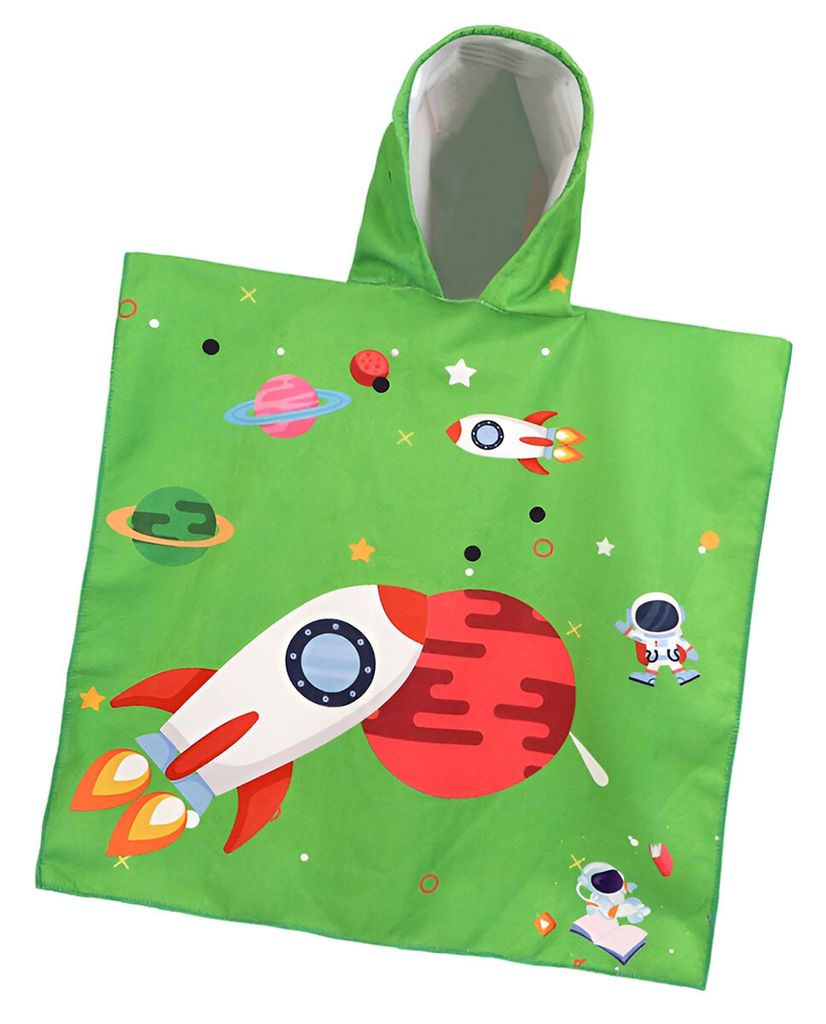 Baby Poncho grün 60x120 cm - Raketa