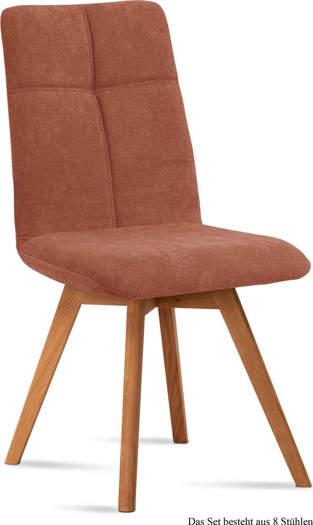 Esszimmerstuhl (8er-Set) Dimut 47x92x60 Eiche geölt/Cognac