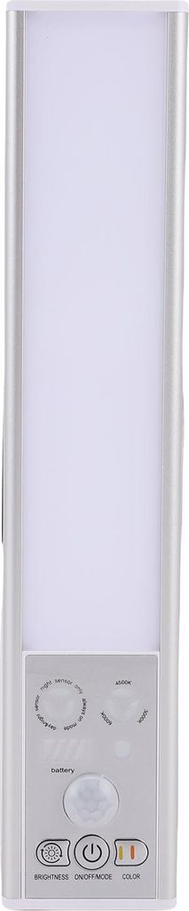 Wiederaufladbare Unterbauleuchte mit Bewegungsmelder für Küche und Haushalt, 3 Farbtemperaturen einstellbar, 30 cm lang, Silber