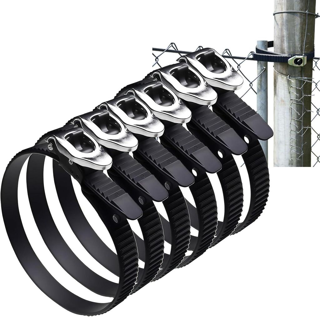 Wiederverwendbare Ratschen Kabelbinder 31cm, extra starke Befestigungsbänder mit Edelstahlverschluss für Werkstatt, Garage & Outdoor