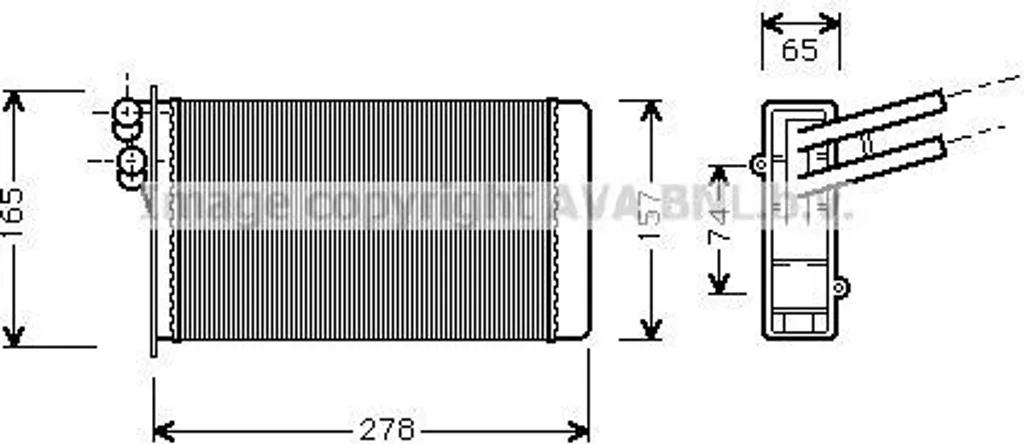Radiateur de Chauffage Habitacle pour Skoda Superb I et Passat 3B 3BG