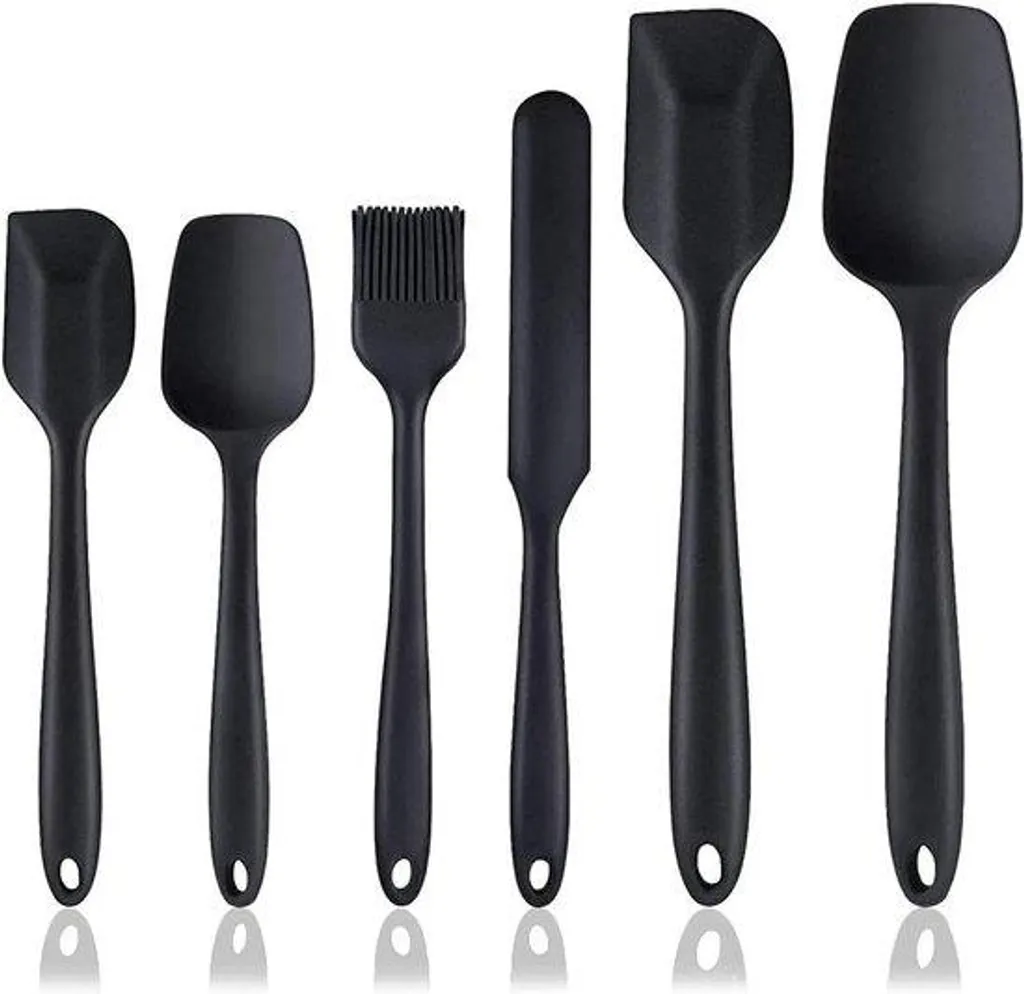 Spatules de cuisine en silicone souple et robuste - Lot de 4 pièces