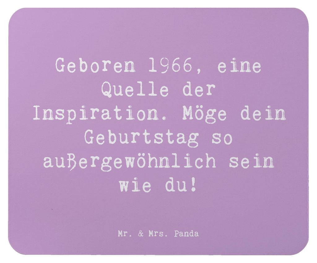 Mr. & Mrs. Panda Mouse Pad Spruch 1966 Geburtstag - Lavendeltraum - Geschenk, Geburtstagsfeier, mousematte, Glückwunsch, Geburtstagsgeschenk, auß...