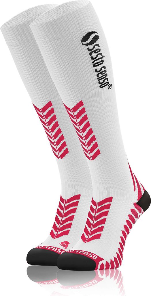 Sesto Senso Sportliche Kniestrümpfe Unisex Hohe Atmungsaktive Sportsocken Weiß 47-50