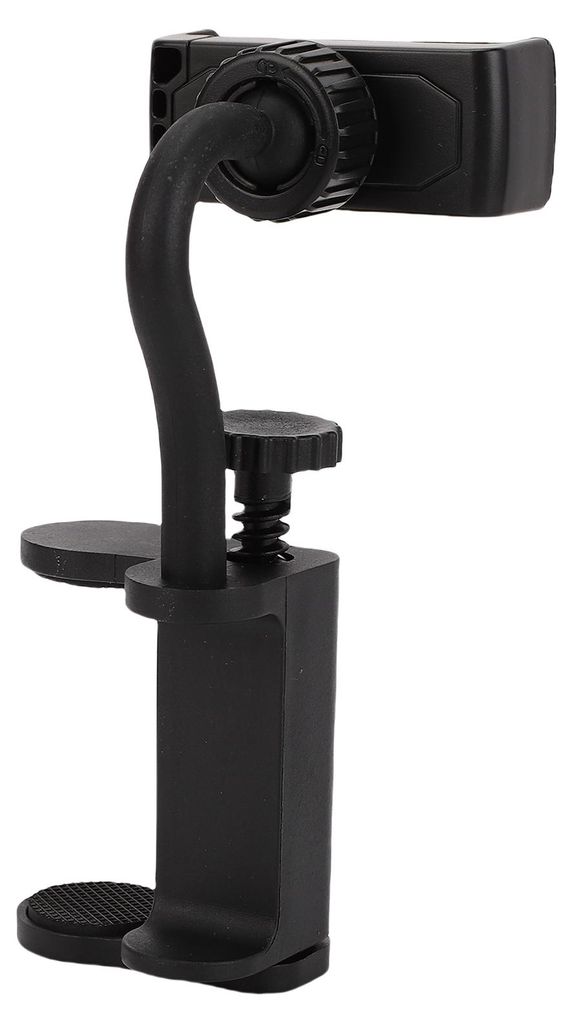 Gitarren-Handyhalterung, verstellbare Klemme, Smartphone-Ständer für 6-10,5 cm dicke Bässe und Ukulelen, Schwarz
