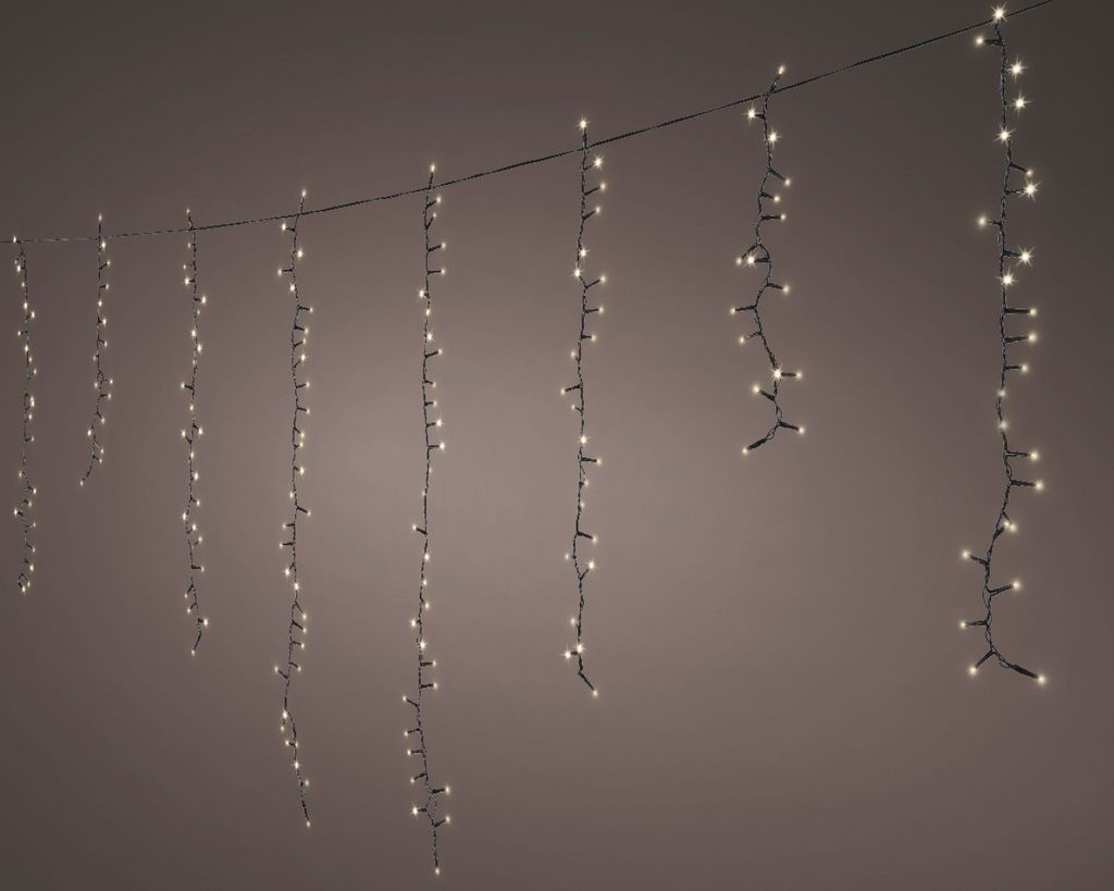 Lumineo LED Balkonbeleuchtung Twinkle schwarz 475 x 80 cm