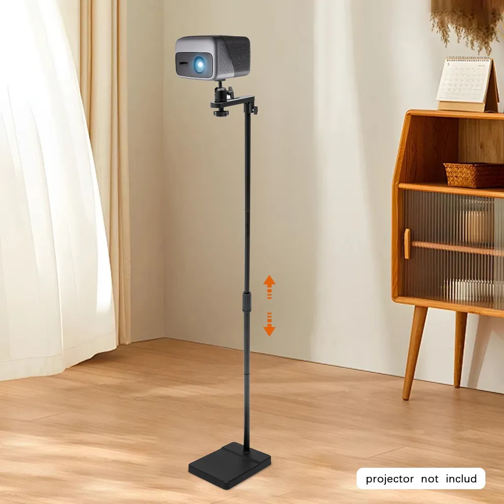 Support Projecteur pour Salon et Bureau Réglable Noir Multidirectionnel