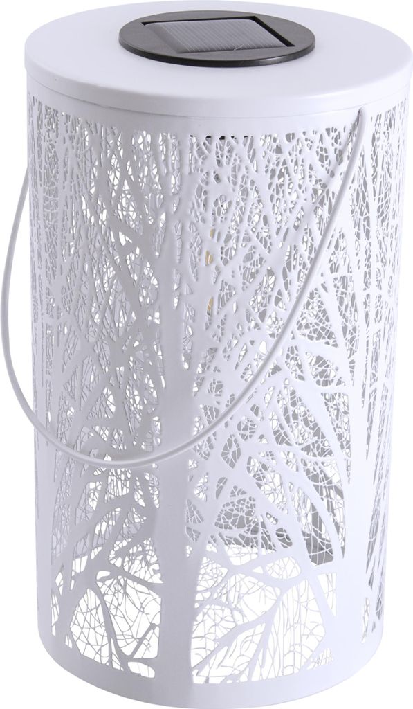 Näve Leuchten LED-Deko-Solarleuchte weiß LED-Deko-Solarleuchte weiß LED-Deko-Solarleuchte weiß, Lampe für den Außenbereich im Natural-Style, ...