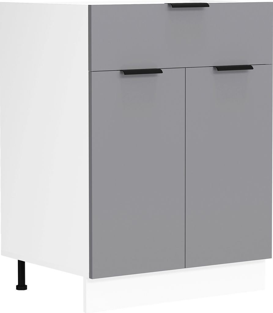 VCM Küchenschrank | Maße ca. H. 82 x B. 60 x. T. 46 cm | Unterschrank mit zwei Drehtüren und einer Schublade | Küchenmöbel - Fasola