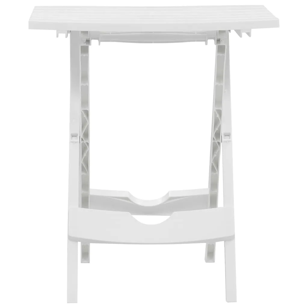 Table de jardin pliante gain de place blanche vidaXL - Solution petit balcon
