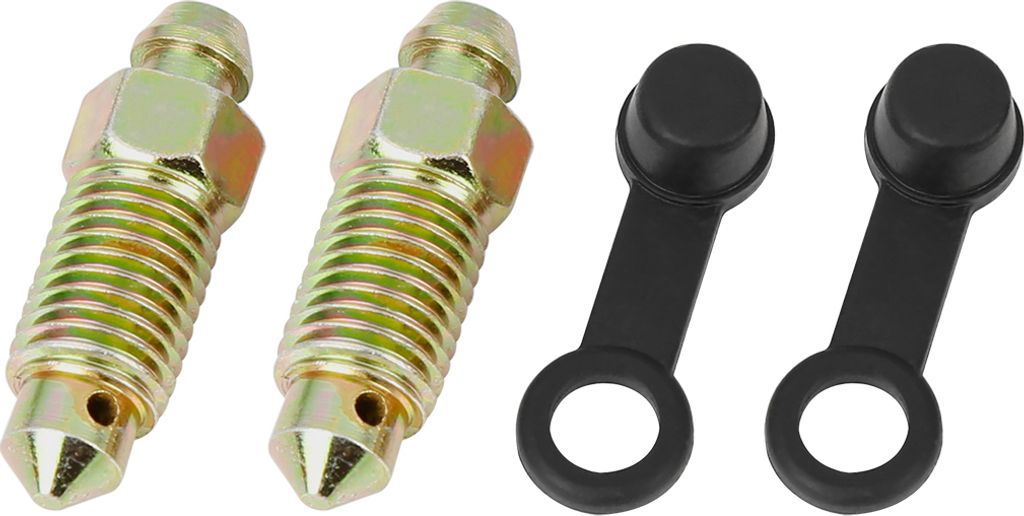 2 Stück M10 x 1,25 mm Entlüftungsschraube mit Staubkappe Hohlschraube Auspuffschraube für Motorrad-Hauptbremszylinder