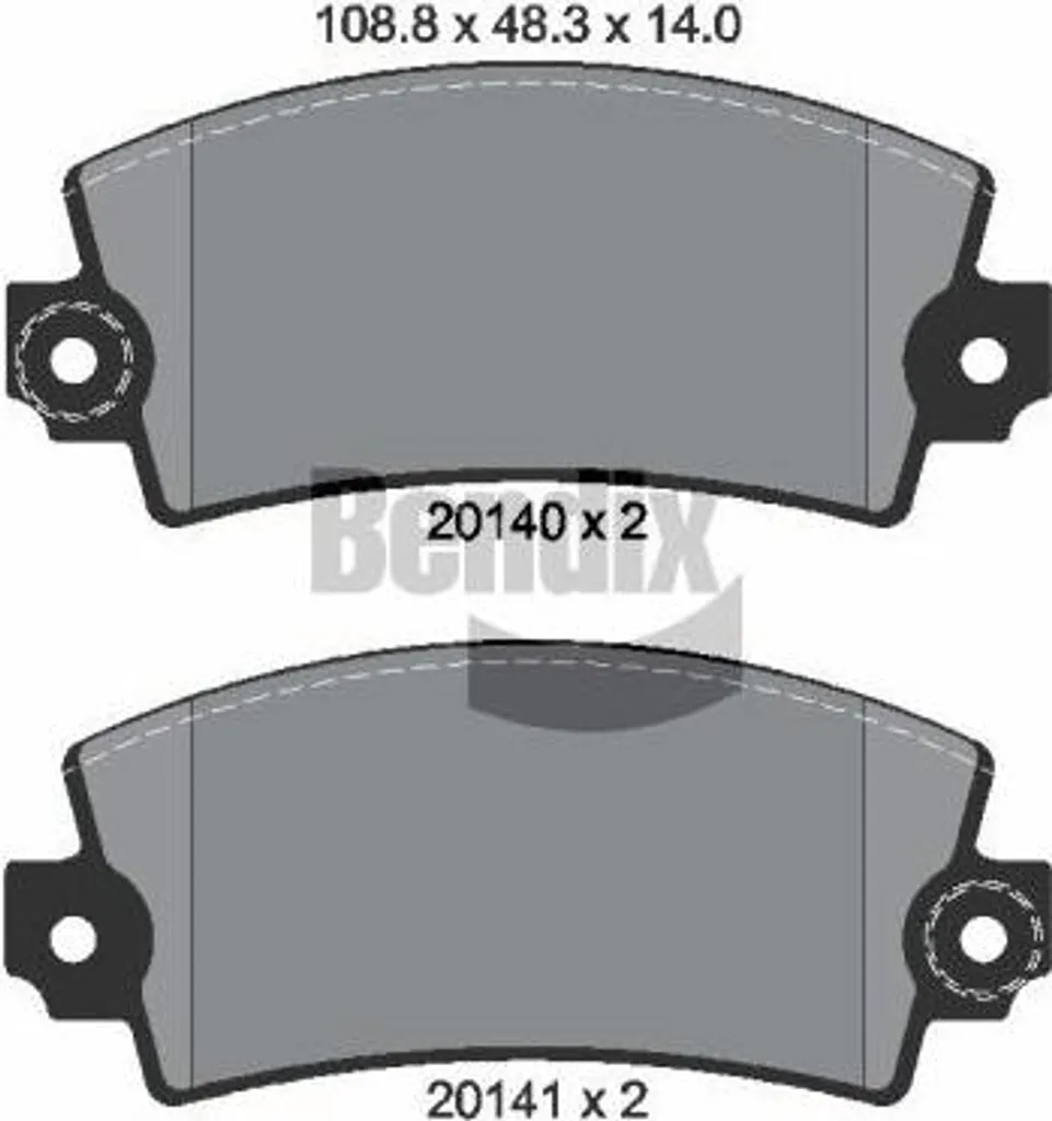 Plaquettes de frein BENDIX BPD1685 haute résistance OE 7797444870