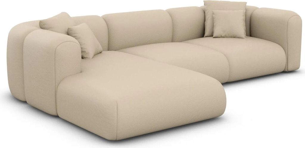Echtleder L-Form Sofa Belio Beige Links