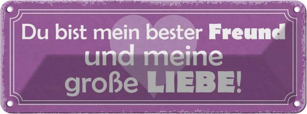 vianmo Blechschild 10x27 cm bester Freund und große Liebe Familie Freunde