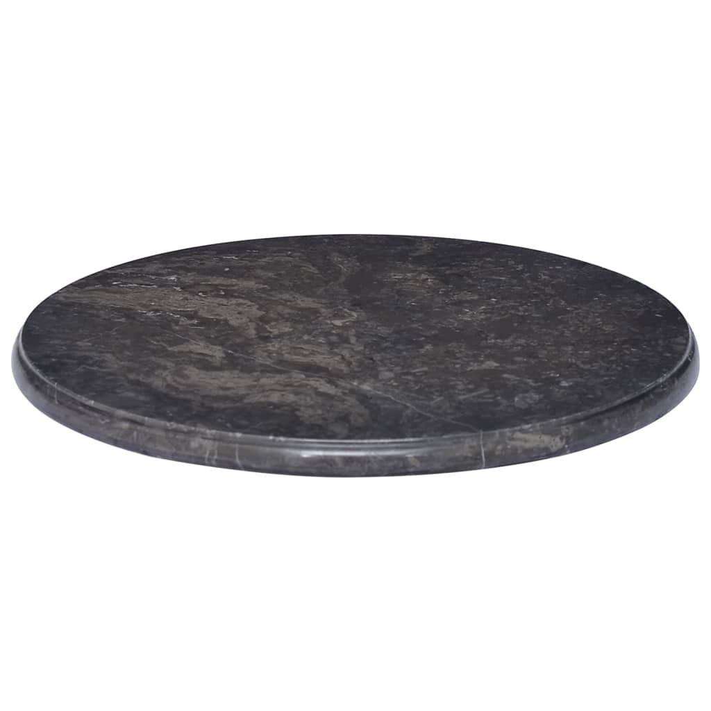 Cloris DesignMöbel Tischplatten - Schwarz Tischplatte Schwarz Ø50x2,5cm Marmor Schlichtes7682814