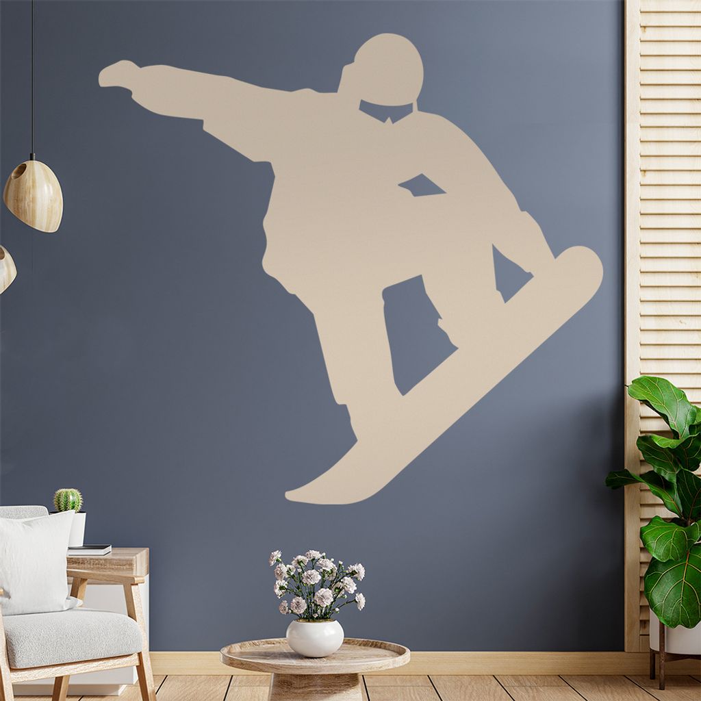 Snowboarding Sportler Figur Wandtattoo Wandaufkleber Wall Sticker - Dekoration, Küche, Wohnzimmer, Schlafzimmer, Badezimmer