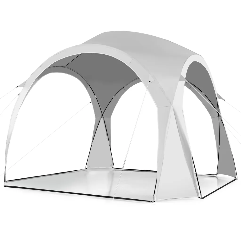 COSTWAY Tente de Réception Pavillon Blanc 327x327cm Protection UPF50+