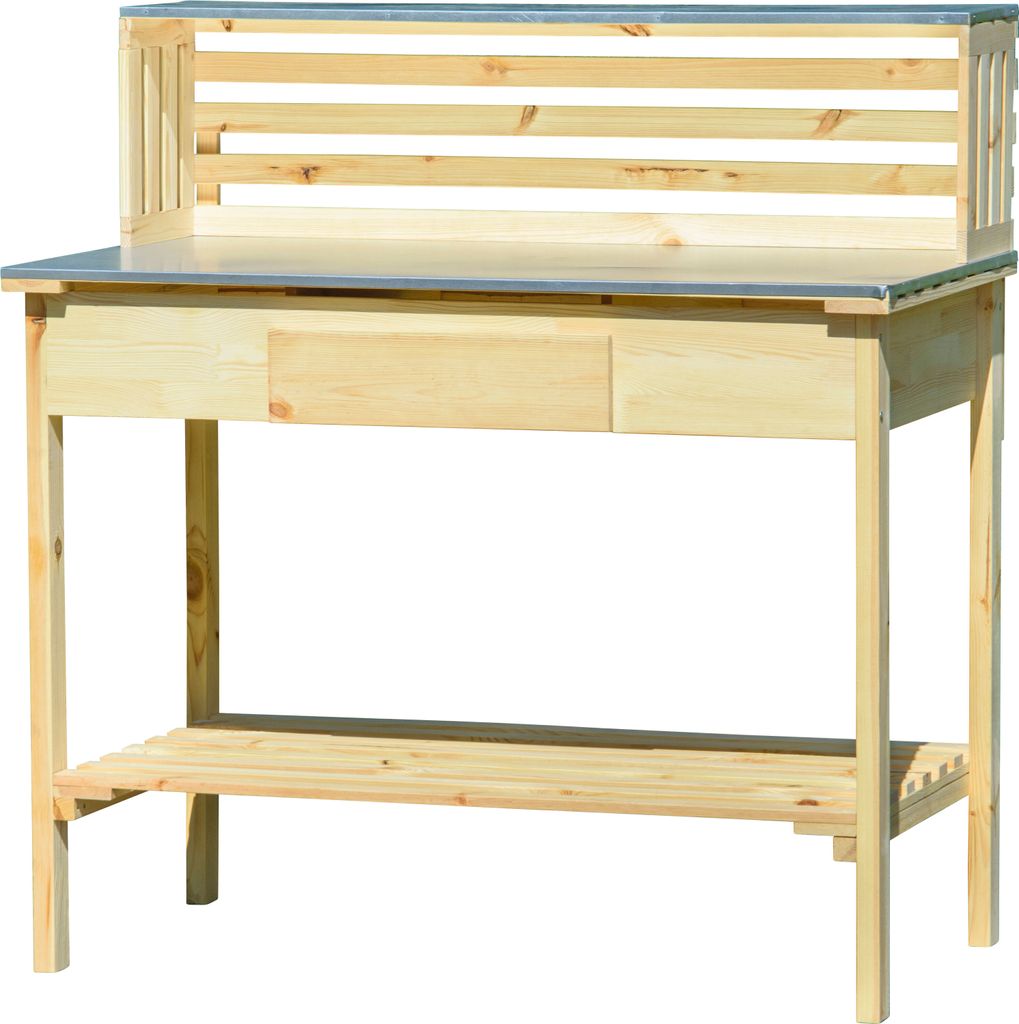 XXL-Pflanztisch mit Schublade, Kiefer