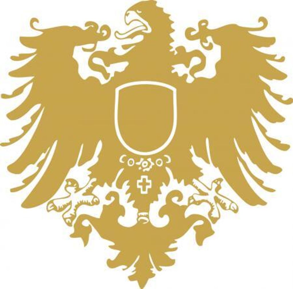 Aufkleber Applikation - Wappen Preussen - AP4097 - versch. Größen Color - gold Größe - 25cm