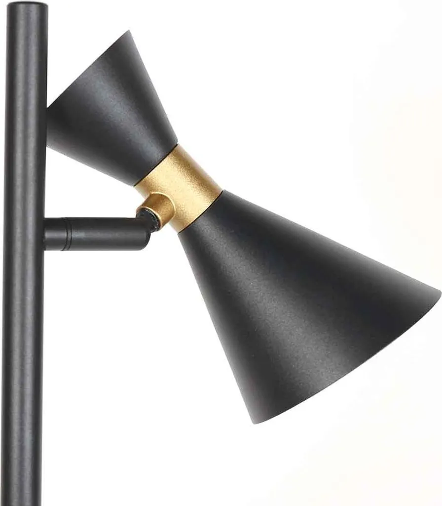 Piantana Moderna Anne Lighting Preto 4112ZW - Design Nero Metallo - 5