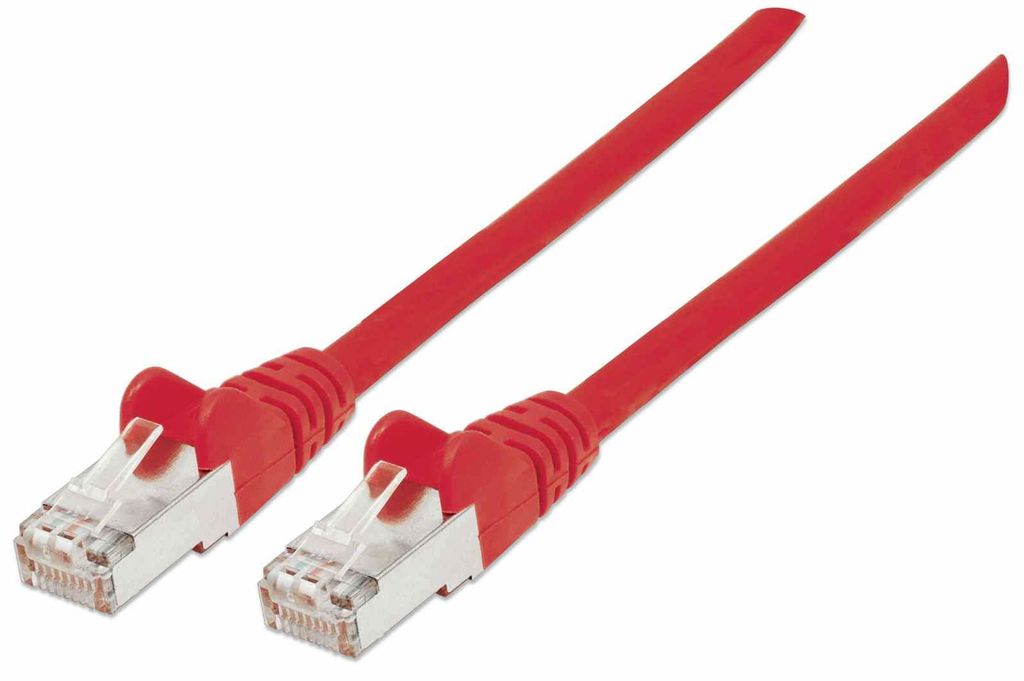 INTELLINET Patchkabel Cat6a-Stecker/Cat7-Rohkabel 3m rot