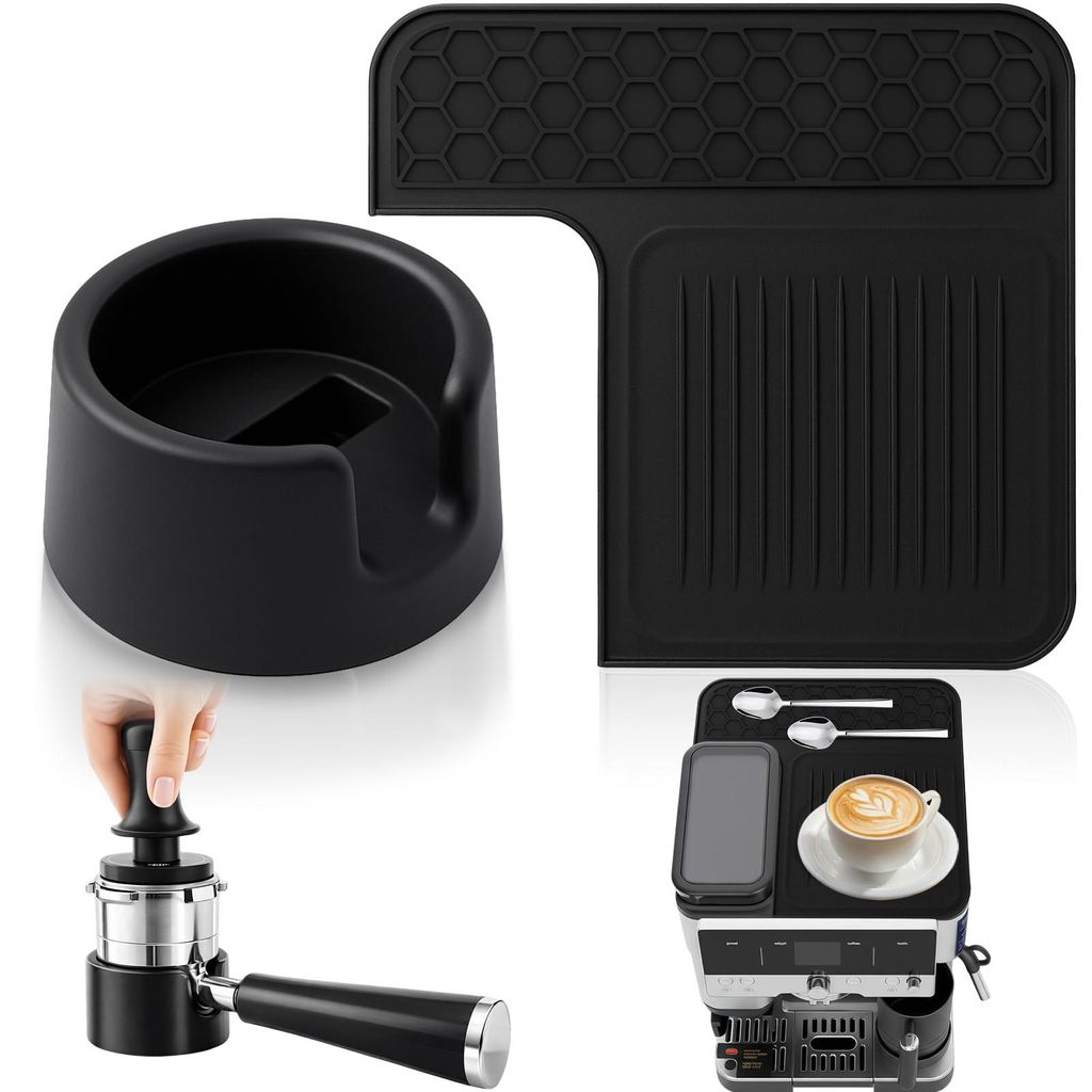 Siebträgerhalter und Silikon-Schutzmatte für Ninja Luxe Cafe ES601EU/ES701EU, stabile Espresso-Tamperstation für Ninja Luxe Cafe Zubehör, Silik...