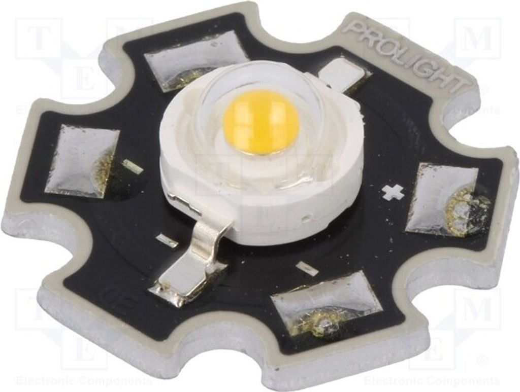 1x Leistungsdioden 130° warmweiß 350mA STAR Pmax: 1W 110÷120lm PM2E-1LVS-R7 LED-L
