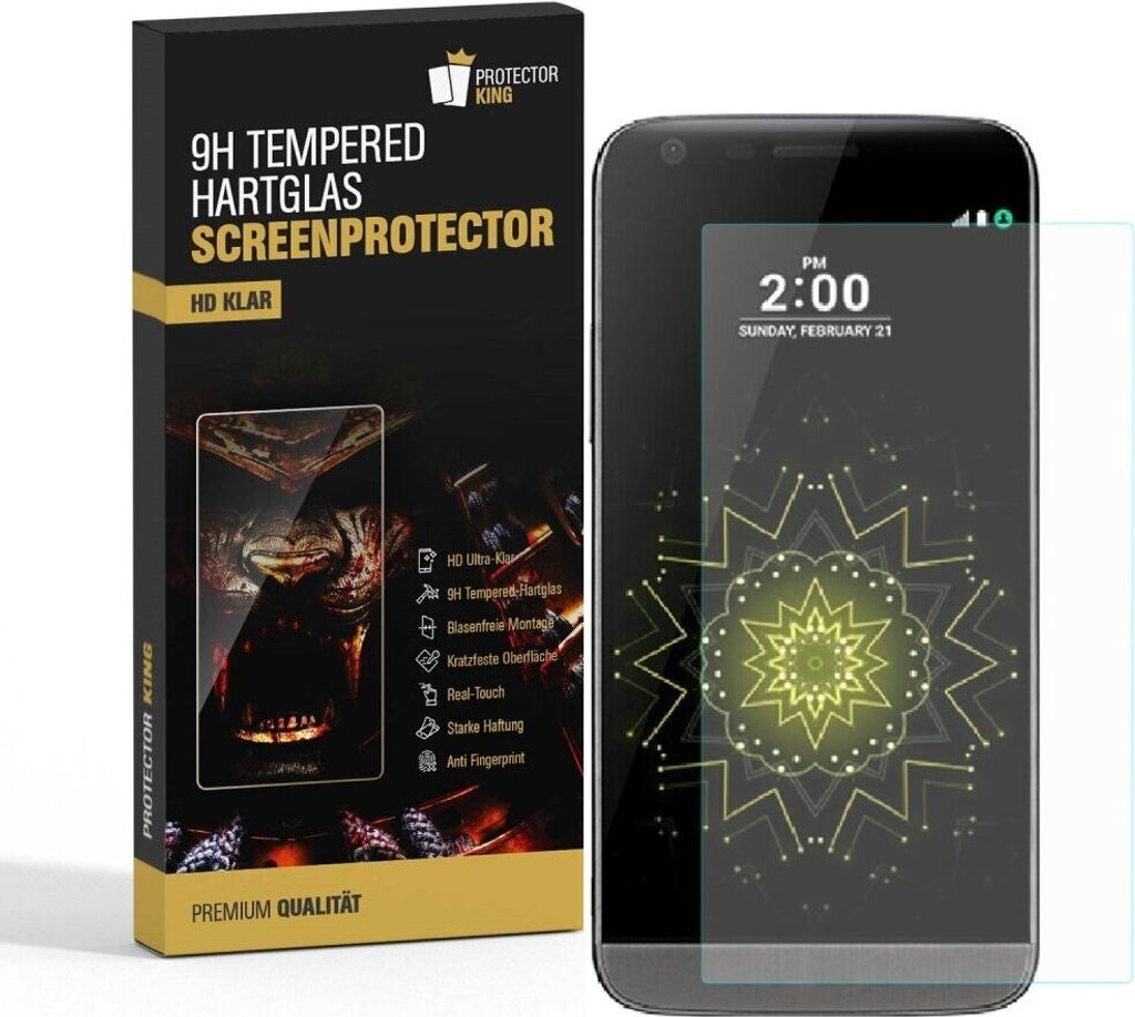 6x 9H Hartglasfolie für LG G5 Panzerfolie Displayglas Schutzglas HD Ultra KLAR Panzerglas Schutzfolie
