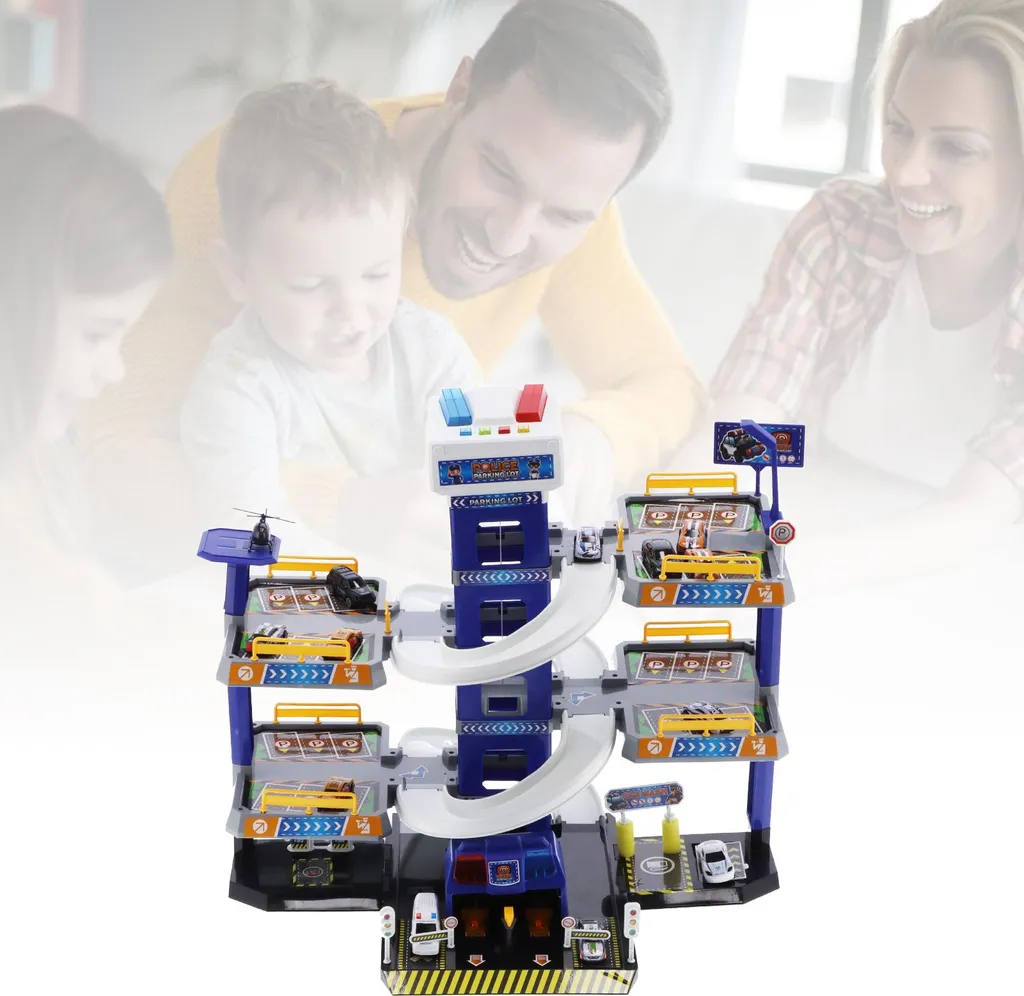 Circuit de Voiture Enfant et Grand Garage de Parking Multi-Niveaux Set