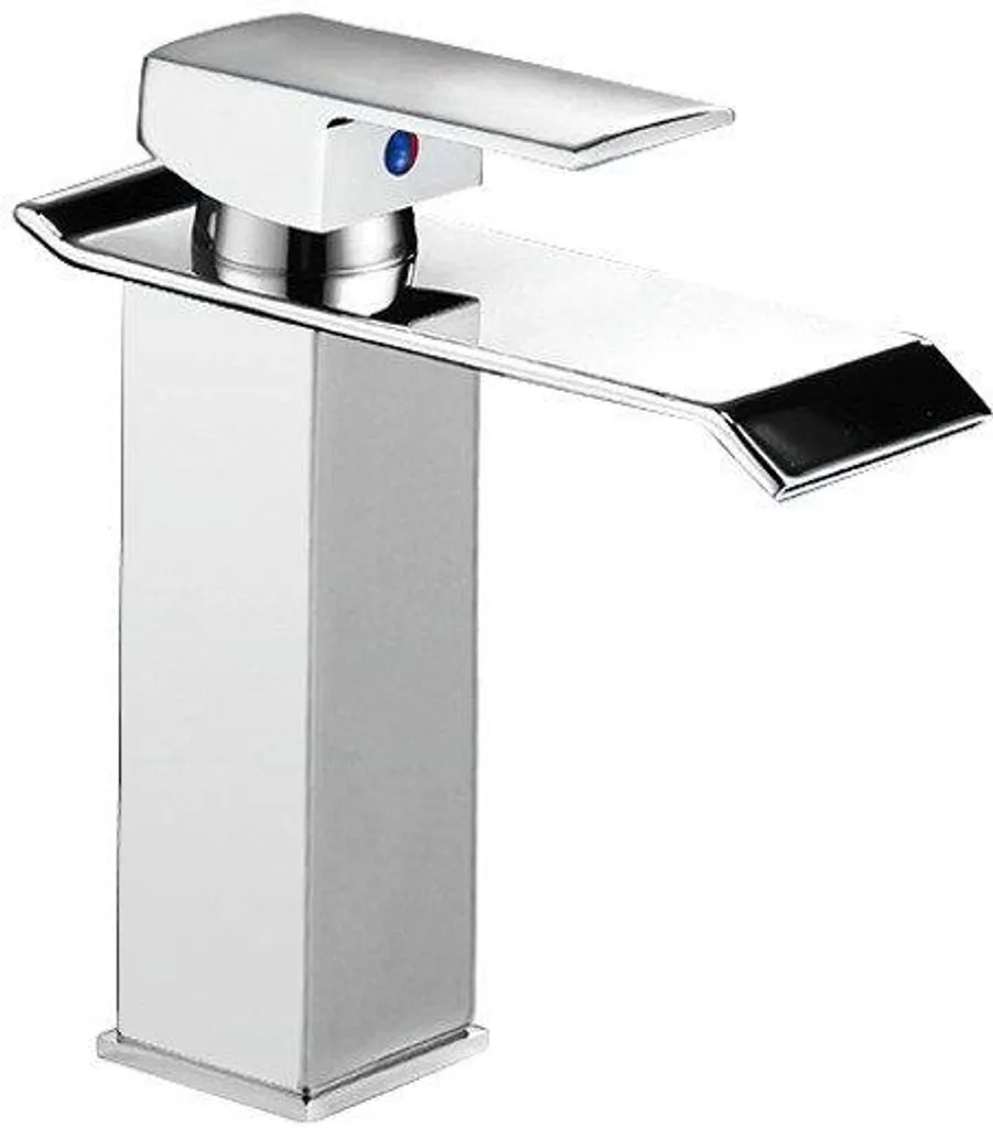 Robinet Mélangeur Lavabo Apus en Chrome Argenté pour Vasque de Salle de Bain